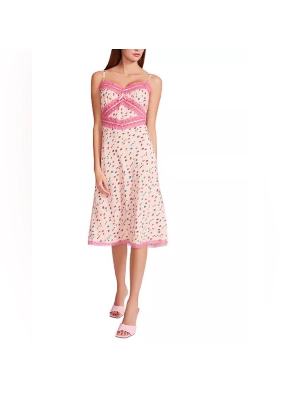 Betsey Johnson Floral Midi Slip Dress - Picture 2 of 6